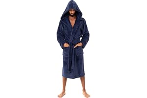 John Christian Bata Polar térmica Super Suave con Capucha – Azul