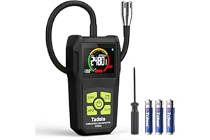 Detector de Gas Natural, Detector de Fugas Portátil Tadeto, Gases Inflamables para Metano, Propano, Butano, Detector de Fugas de Gas de Alcantarillado con Alerta de Voz
