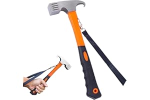 NBBENG Camping Hammer with Tent Stake Remove, 12 inch Outdoor Multifunction Camping Mallet for Tent Pegs with Holding Strap and Tote Bag, for Outdoor Camp Picnic, Rustproof, Non-Slip Comfortable Grip