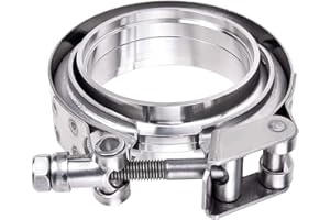 YISIZES 3 inch V Band Flanges Clamp, 3" Car Exhaust Pipe vbands Couplings Welding Joint Tubing Connection Lock Nut T Bolt Male Female for Alignment Purposes for Exhaust Header Collectors Muffler