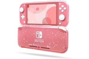 FIWWAT Switch Lite Case étui de Protection pour Switch Lite, Housse Souple Compatible avec la Housse Switch Lite TPU avec étui de Voyage 2 x Pouce Grip Cap, Paillettes de Cristal [Nintendo_Switch]