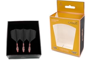 CUESOUL Rost T19 Carbone intégré Arbre de fléchette et Forme de Grande Aile de vol, Lot de 3