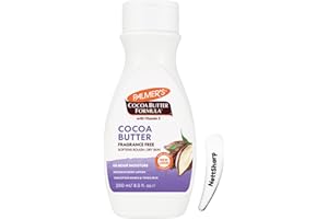 GENERIC Palmer’s Cocoa Butter Body Lotion 250ml Fragrance-Free with Cosmetic Spatula – Moisturiser with Vitamin E for Dry, Sensitive Skin – 48Hr Hydration, Smoothes Marks and Softens Rough Skin