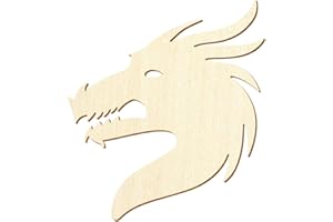 BÜTIC GMBH Holz Drachenkopf - Deko Basteln 5-50cm, Pack mit:10 Stück, Höhe:5cm hoch