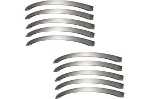 MARGUERASW Lot de 10 poignee de meuble cuisine - chromées- Poignées de porte Nickel Brossé poignee de cuisine poignée cuisine inox entraxe 224mm