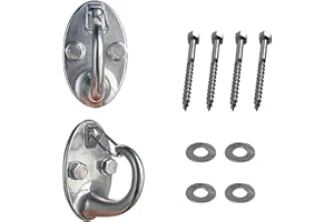 Xuoxeji 2 PCS Resistance Band Wall Anchor, 1000 Lb Wall-Mounted Wall Anchor, Exercise Station with Anchor Resistance Band, Suspension Training, Yoga Swing, Stretching, Weight Band, Home Gym