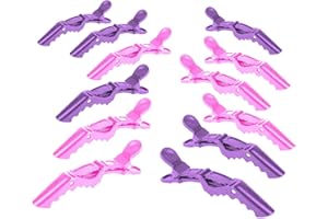 YIXUTAG Pinces Crocodiles Cheveux, Épingle à Cheveux,Pinces à cheveux de salon pour coiffure Sectionnement,Pinces Cheveux Professionnelle pour le Coiffure,la Coiffage,le Sectionnement,le Curling 12pcs