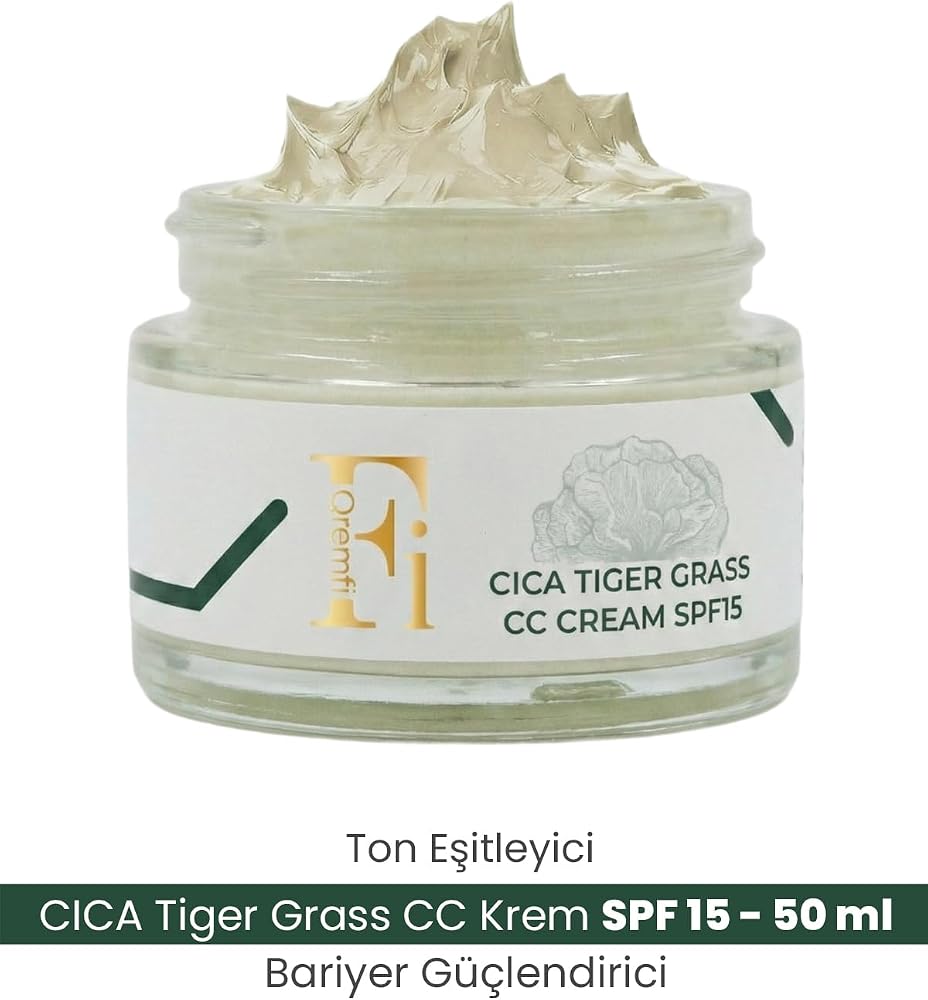 Qremfi Ton Eşitleyici Bariyer Güçlendirici Tiger Grass 15 Spf Cica Cc Krem 30 Ml