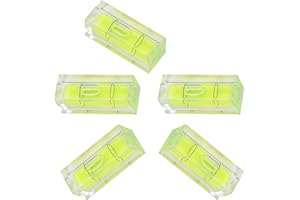 AGHOER 5 Stücke Mini Wasserwaage, 15 * 15 * 40MM Präzisions-Bubble Level, Spirit Level für Camping, Wohnwagen, Wohnmobil, Kamera-Ausrüstung