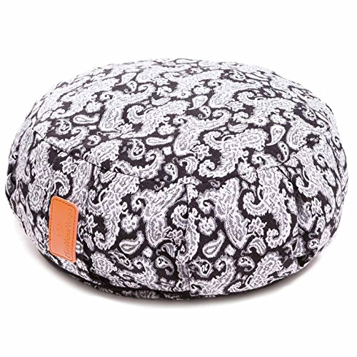 Yogakissen »Brahman« mit Reißverschluss & Bio-Dinkelspelz (kbA) Füllung – Maße: ca. 42 x 15 cm – ideal als Zafukissen / Meditationskissen / Rondokissen / Meditiationsunterlage :: waschbarer Bezug / hoher Sitzkomfort – hoher Sitz-Komfort dank Dinkelspelzfüllung / maschinenwaschbar & hautfreundlich. Ideale Hilfsmittel / Accessoire (Sitzkissen) für längere Meditationen - 2