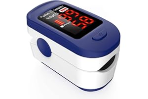 HEALTH MEDICAL FAB Saturimetro Pulsossimetro da Dito Professionale con Display LCD per misurare i Livelli di ossigeno SpO2 e Battito Cardiaco