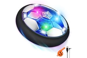 lenbest Pallone Calcio Fluttuante - Giochi Bambini 2 3 4 Anni - Giochi Calcio LED Ricaricabile - Giocattoli Giochi Bambino 4 5 6 7 8 9 10 Anni Maschio Regalo