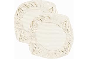 Yikko Coprisedili elasticizzati elasticizzati in spandex, lavabili per sedie da ufficio, sala da pranzo, bar, decorazione per feste di matrimonio (2, beige)