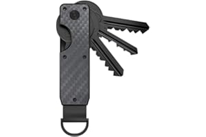 AtEaze Kompakter Schlüssel Organizer aus Metall für bis zu 6 Schlüssel mit D-Ring