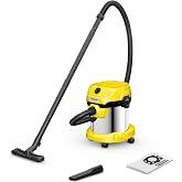 K&auml;rcher WD 2 Plus S V-15/4/18 Islak Kuru Elektrikli S&uuml;p&uuml;rge,&Uuml;fleme Fonksiyonlu, 1000 W, 15 L