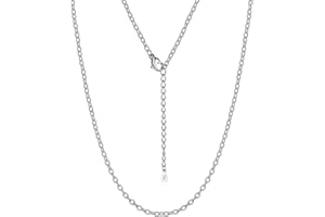 Suplight Catenina da Donna e Uomo in Acciaio Inossidabile Placcato Oro 14K Nero Oro Rosa Sottile 1,4mm/2mm Lunghezza 35/41/46/51/56/61/66/71/76cm Catenina Acciaio per Ciondolo Confezione Regalo