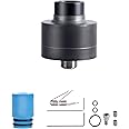 WOLFTEETH RDA Clone HAKU 22mm with BF Pin | Rebuildable Dripping Atomizer Dual Coil | Adjustable Air Hole (Stainless Steel in Black/1ml Nicotine Free 130401)