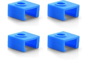 Lufix 3D Drucker Silikon Socken Set passend für MK8, V6, V6 PT100, Volcano PT100 Hotend, 4 Stück, 3D Drucker Zubehör, Silikon Abdeckung für Extruder (MK8)