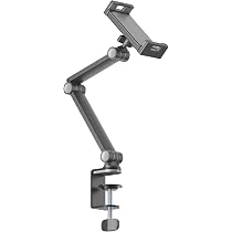 Support Tablette PureMounts - Pivote 360° - Pour écran 4,7" à 12,9" - Capacité 1kg - Coussinets Silicone - Noir