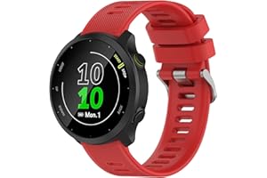 Wownadu 20mm Ersatzarmband Kompatibel mit Garmin Forerunner 55 / Forerunner 245 Armband, Weiches Silikon Ersatz Armbänder Sport für Damen Herren (Keine Uhr)