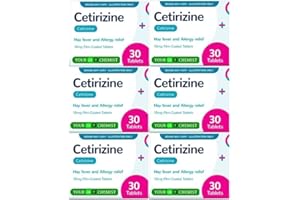GENERIC 6 Months Supply Cetirizine Hayfever Allergy Tablets 30 x 6 by Your247Chemist