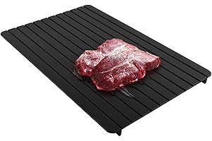 SYPEN Defrosting Plate with Stands, Up to 10x Fast Defrosting Tray Rapid Thawing Plate for Frozen Meat Food, Thickened Defrosting Board for 2 Steaks, 30 * 20 * 1.3cm