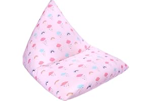 Ready Steady Bed Poltrona a Sacco da Bambino 96x120x96cm, Comodi Piramide Forma Pouf con Riempimento, Beanbag Morbida per la Stanza dei Giochi (Arcobaleno)