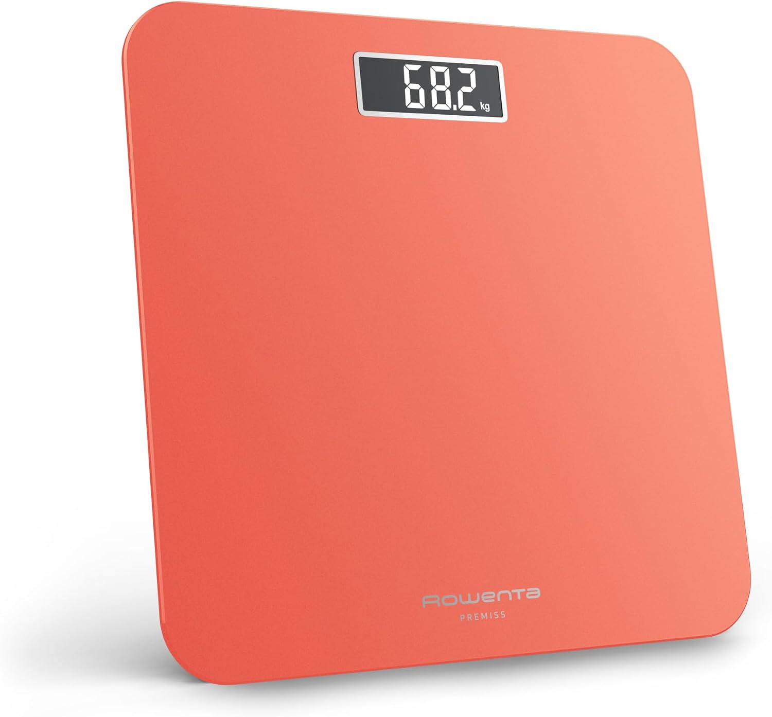 Rowenta - Premiss 2.0 Pèse-personne Plateau en verre trempé - 160 kg | Pèse-personne précis à 100g - Design ultra-plat 2.2 cm - Écran LCD lisible - Conversion unités kg st lb - Usage domestique