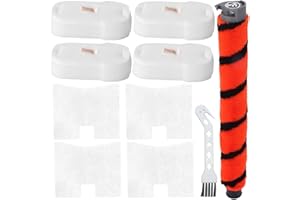 QAQGEAR Filtros de Repuesto Cepillo Principal para Shark HZ500EUT HZ500EU HZ500 Anti Hair Wrap Corded Stick Aspirador Accesorios Piezas 1 Cepillo de Rodillo, 4 filtros de Espuma, 4 filtros de Fieltro