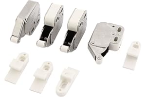 UXCELL sourcingmap Lot de 4 Presse Loquet de Porte et Ouverture Serrure à Bouton Poussoir pour Cuisine