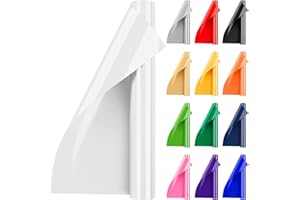 Artcut 12" x 3ft Heat Transfer Vinyl, Iron On Vinyl, HTV Vinyl for Shirts, Clothing, Bag, Shoes, White Permanent Vinyl, Premium Vinyl Roll