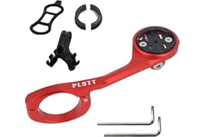 PLATTBK PLATT Bike Computer Mount for Garmin Edge,Aluminum Alloy Bicycle Garmin Edge Mount Compatible with 31.8mm 25.4mm Handlebar(Red)