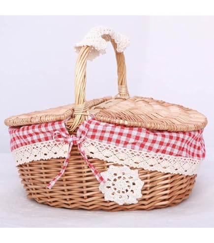 Floral Sweetheart Garden Tea For Two Picnic Basket – Vina Of The Valley - View #6