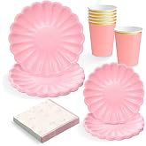 OH YEAH - Disposable Party Tableware Set for 6 People &ndash; Paper Cups 270 cc + Paper Plates &Oslash;18 and &Oslash;23 cm + Paper Napkins &ndash; Tab