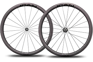 ICAN Alpha 35/40/ 50/55 Ruedas de Carbono, 700C Ruedas de Bicicleta de Carretera de Carbono Clincher Tubeless Ready Rim Brake Novatec A291SB-SL / F482SB-SL Pillar Hub SA1423 Radios 20/24 Agujeros