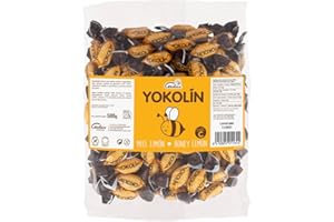 Caramelos Cerdán - Yokolín Caramelo de Miel (10%) y Limón con Vitamina C | Bolsa de 150 Uds - 500grs | Caramelo Duro Sin Gluten ni Alérgenos | Ideal para Fiestas, Eventos y Cumpleaños
