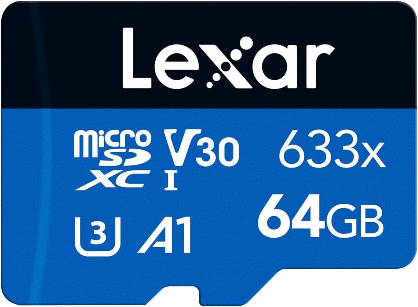 Lexar 64GB Micro SD Card, microSDXC UHS-I Card W/O SD Adapter, microSD Memory Card up to 100MB/s Read, A1, Class 10, U3, V30, TF Card for Smartphones/Tablets/IP Cameras