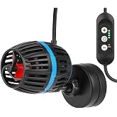 AQQA Aquarium Wave Maker Pump, Magnetic Aquarium Circulation Pump with Controller, 4 Speed Adjustable Flow, Feed Mode, DC 12V