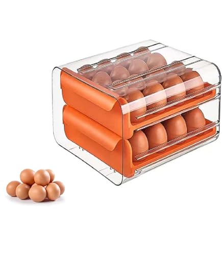 Eieren Opbergdoos, 60 Cellen/2 Laags Ei Verse Doos, Eierhouder Opslag Koelkast, Stapelbaar, Lade Type, Voor Keuken, Picknick, Restaurant,A