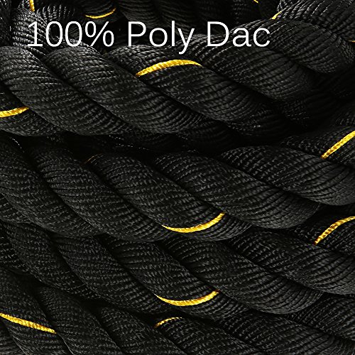 TOMSHOO Battle Rope Schwungseil Länge 10M/12M /15M Trainingsseil Sportseil Schlagseil für Sprung- Kletterübungen oder Tauziehen - 4
