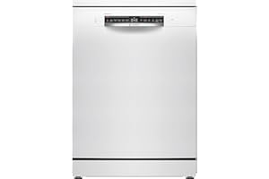 Bosch SMS4EMW06G Series 4, Freestanding Dishwasher 60cm, Home Connect, ExtraDry, Remarkably quiet, Glass Care, Rackmatic Adjustable Basket, Smart Start, ExtraShine Option, AquaStop, White