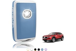 TOOMUME Key Case TPU Car Key Case Fits Mazda 2/3/6 M2 M3 M6 CX-3 CX-4 CX-5 CX-8 CX-9 CX-30 CX-50 CX-60 CX-90 MX-5 MX-30 Axela, Key Cover Protection Key Case - Smart Key