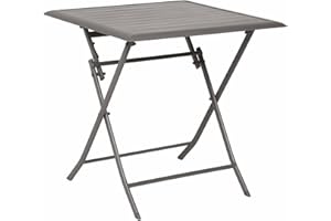 Hespéride Table de Jardin Pliante carrée Azua Tonka