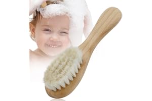 SSRDFU - 1 PCS Piccolo Pettine per Capelli di Capra Naturale Appena Nato, Pettine in Legno per Bambini, Spazzola per Bambini Spazzola per Bambini in Legno Cura Quotidiana per Bambini
