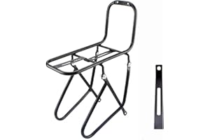 Lambo Porte-vélos Avant, Porte Bagage Avant Velo Porte Bagage VTT 15KG Capacité Porte Bagage Velo, Porte-Vélo, Peut Transporter Un Panier Vélo/Sacoche Velo/Tente/Sac Couchage