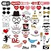 Produktbild Defei 58Stück Fotorequisiten Fotoaccessoires set,Zubehör Photo Booth Hochzeit DIY Kit, Dekorationen Requisite,[Golden-Silber Hochzeit Liebesstützen,Lippen,Hüte,Krawatten,Kronen,Brillen,Stäben]für Geburtstage,Hochzeit,Party,Prop Dress-up,Weihnachten.