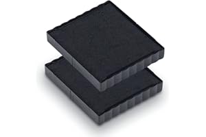 Trodat - Cartucce di Ricambio 6/4924 per Timbri Trodat Printy 4924, 4940, 4724 e 4740, confezione da 2 Tamponi, Colore Nero, Forma Quadrata 40 x 40 mm, Inchiostro Indelebile
