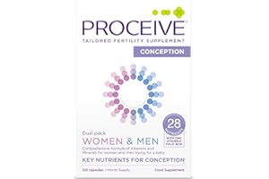 Proceive® Women & Proceive® Men Dual Pack Fertility Supplements for Conception - Vitamins & Minerals for Couples Trying to Conceive - Zinc, Vitamin D, B12-120 Capsules - Vegan