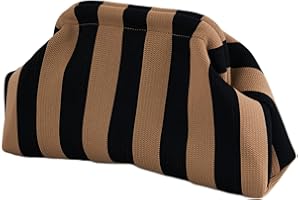 CXINLky Sommer Strand Clutch Damen, Gestrickt Gestreift Kontrastfarbe Handtaschen Klein Clutch Gewebte Tasche für Sommerstrände, Shopping, Reisen