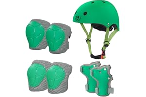 LANOVAGEAR Kids Bike Helmet Knee Elbow Wrist Pads for Age 2-8 Years Adjustable Toddler Helmet Knee Elbow Wrist Pads for Skateboard Scooter Roller Cycling Skating